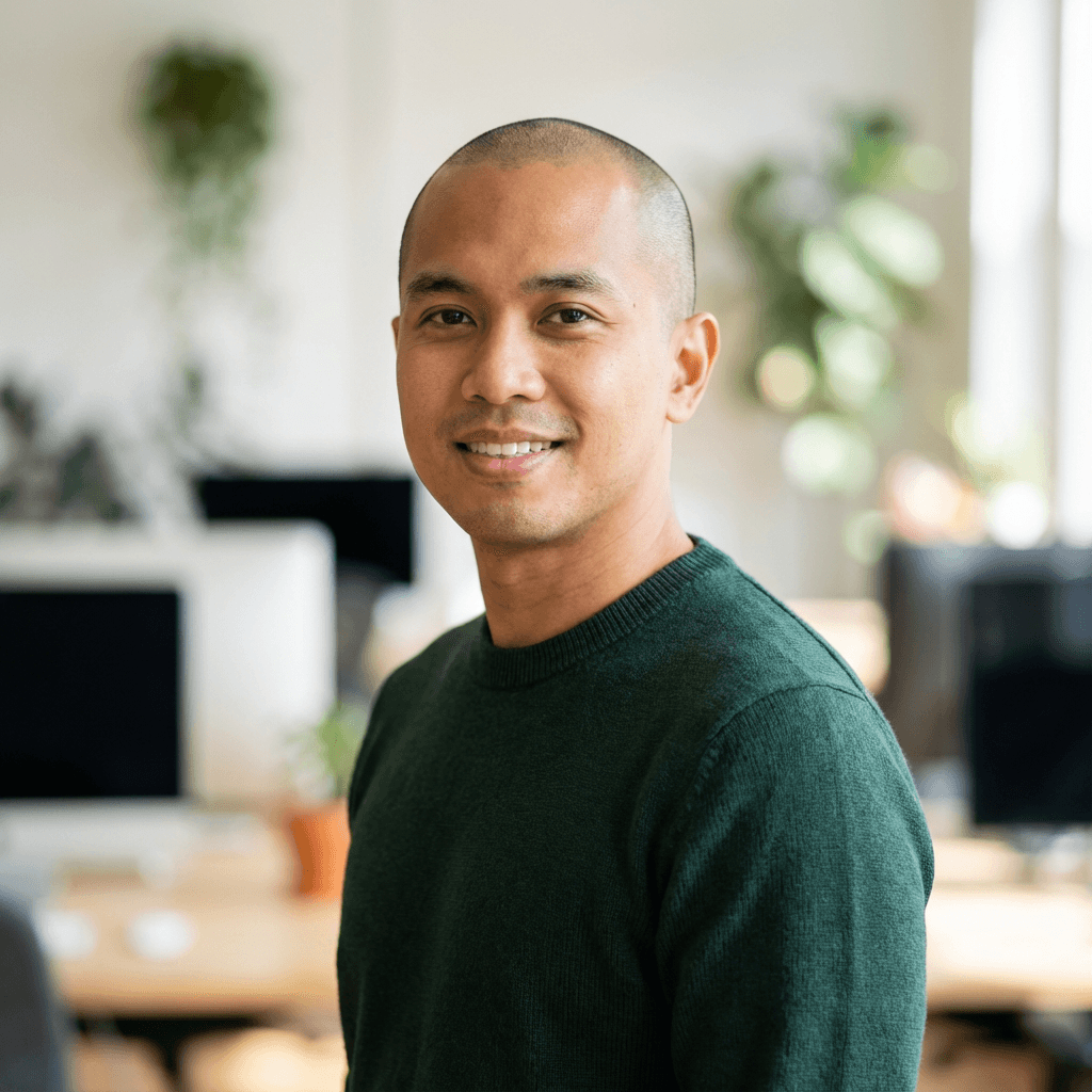 Organizing chair in professional headshot