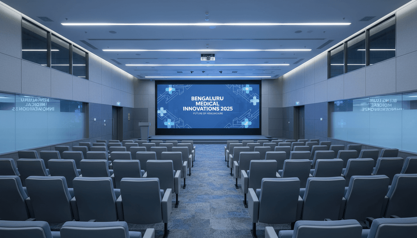 Modern medical conference auditorium in Bengaluru
